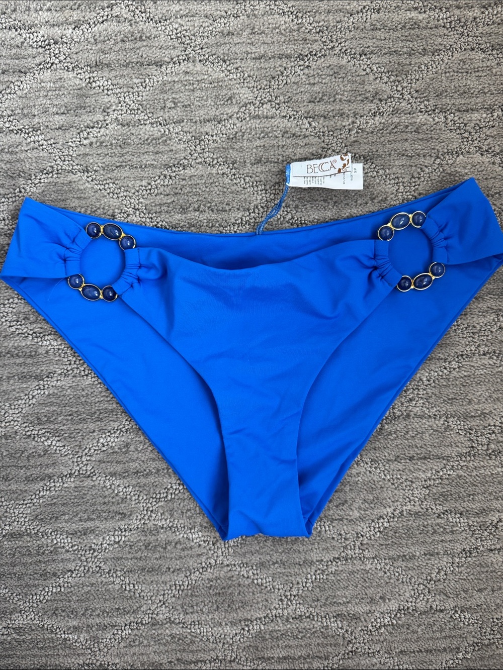 BECCA Cobalt Blue Hip-Ring Bikini Bottom